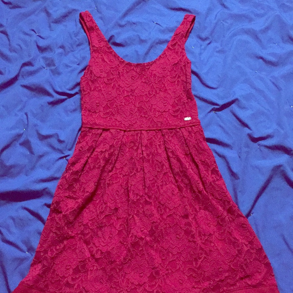 Guess red floral lace summer dress